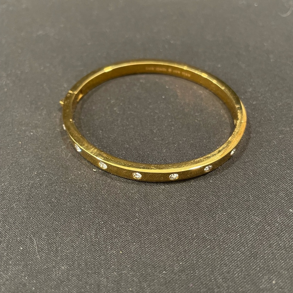 Kate Spade Gold Hinged Bracelet with Crystal Accents - Picture 6 of 8